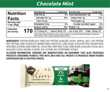 Load image into Gallery viewer, NuGo Slim Chocolate Mint Nutrition Facts