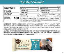 Load image into Gallery viewer, NuGo Slim Toasted Coconut Nutrition Facts