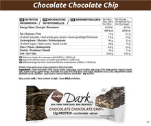 Load image into Gallery viewer, NuGo Dark Chocolate Chocolate Chip Nutrition Facts
